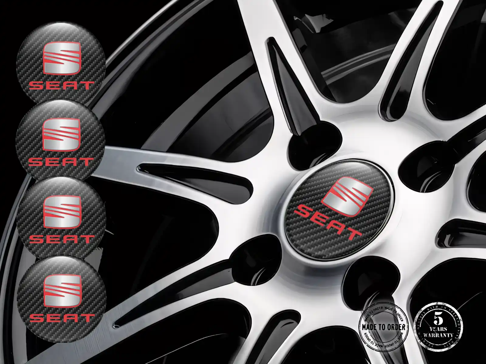 Seat Radembleme Stil Hochwertige Gewölbte Labels